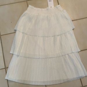 NWT white midi skirt size M
